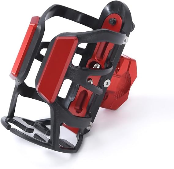 Motorcycle Cup Holder for Suzuki DR150 2021, Motorcycle Water Bottle Holder, Motorcycle Handlebar Cup Holder, Adjustable Motorcycle Drink Holder, B Red