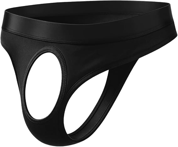 Men's Thong Underwear, Low Rise Cutout Bikini Briefs, Sexy T-Back