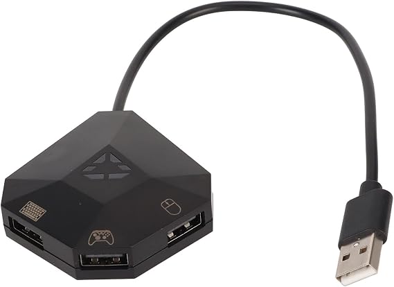 Keyboard and Mouse Adapter, Game Console Converter with Custom Mapping, Reset Function for PS5 Xbox Switch PC Gaming