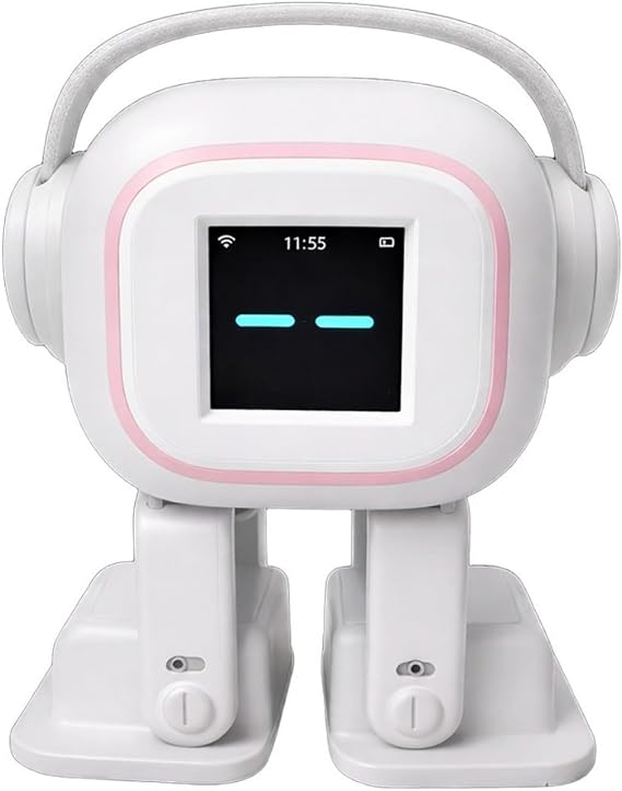 AI Chatbot Robot, with Emotional Interaction, Singing and Dancing, Voice Control Chatbot, Expressive Display, Customizable for All Ages(White)
