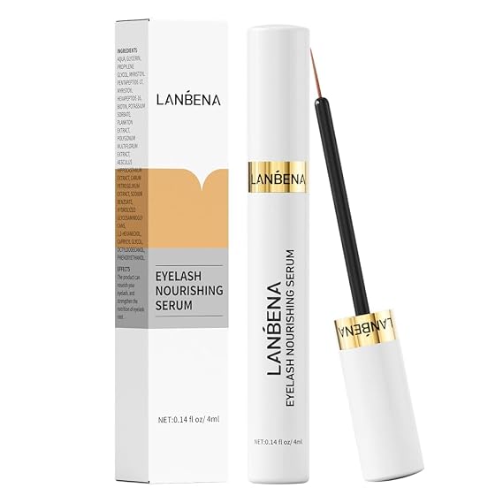 LANBENA Eyelash Growth Serum, Advanced Eyelash Treatment - Natural Formula for Fuller Lashes, Supports Lash Strength & Healthy Appearance, 4ml