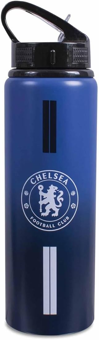 Chelsea F.C. Unisex Team Merchandise 750ml Aluminium Fade Bottle, White, One Size UK