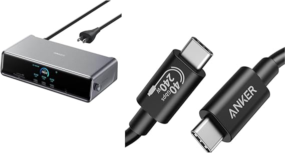Anker Prime Docking Station (DL7400) & USB C Cable (Bundle)