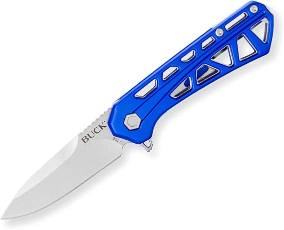 Buck Knives 814 Mini Trace Folding EDC Knife, Blue, 1.85 oz