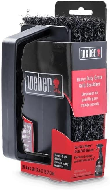 Weber Grill Grate Scrubber, Grill Cleaning Accessory, Black