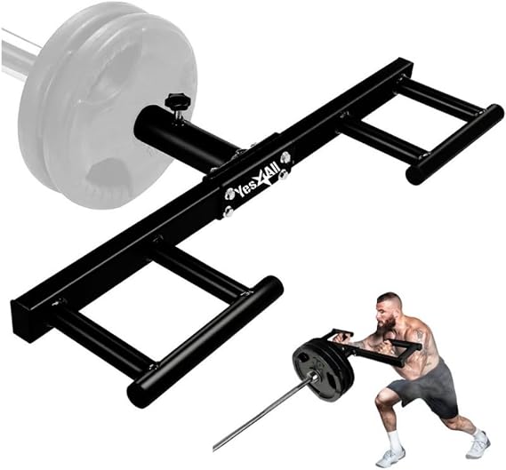 Yes4All Viking Press, Landmine Handle Attachment for 2-Inch Olympic Barbell 3 Hand Grip Positions - Support Home Gym for Deadlift, Squat Workout, Increased Versatility