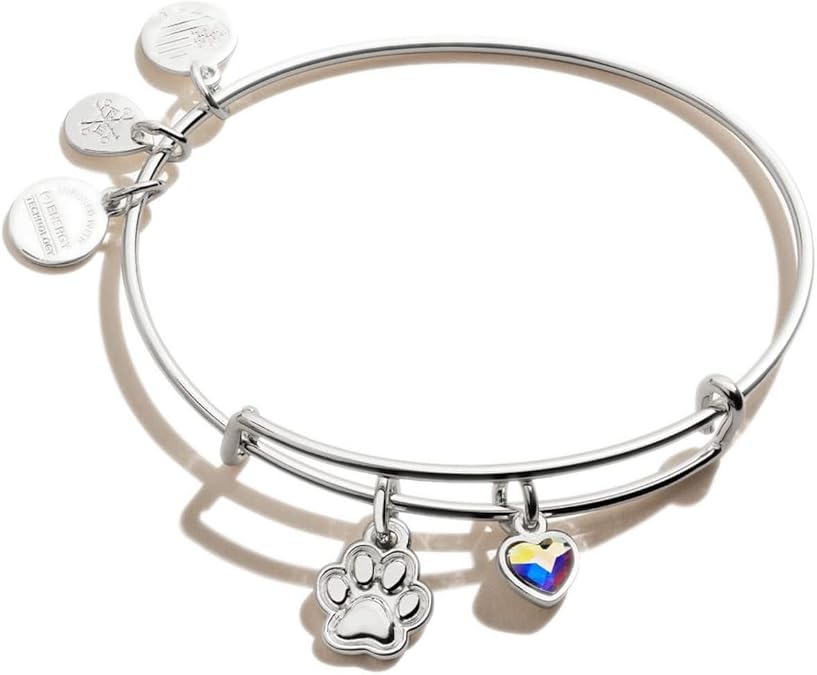 Alex and Ani Paw Print Duo Charm Bangle