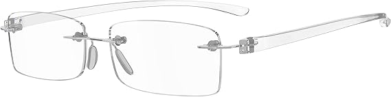 Eyekepper Reader Small Lens Rimless Reading Glasses Men Women