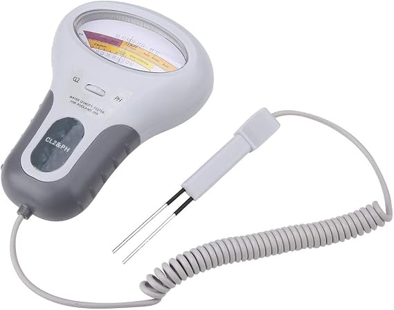 Vikye Water Quality Tester, PC-102B CL2 and PH Tester Portable Digital Monitor Analysis Swimming Pool Spa Water Quality Analyzer with Probe