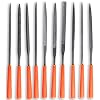 10 Piece 5.75" (14.6 cm) General Purpose Needle File Set | Comprehensive Shapes | Easy-Grip | Vinyl Storage Pouch