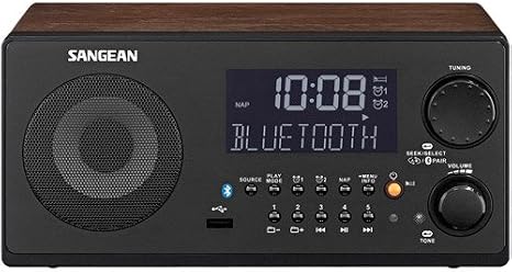 Sangean WR-22 FM-RBDS/AM/USB/Bluetooth Digital Receiver Walnut