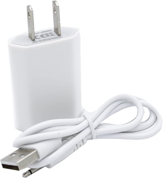 Shibari Mini Halo Replacement USB Charge Cable and Wall Adapter (White)