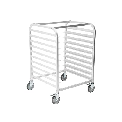 Pearington 10-Tier Bun Pan Rack, Commercial Pan Organizer and Mobile Sheet Pan Cart for Full or Half Sheet Pans, Bakery Accessory for Kitchen, Restaurant, More, 25.94 L x 19.96 W