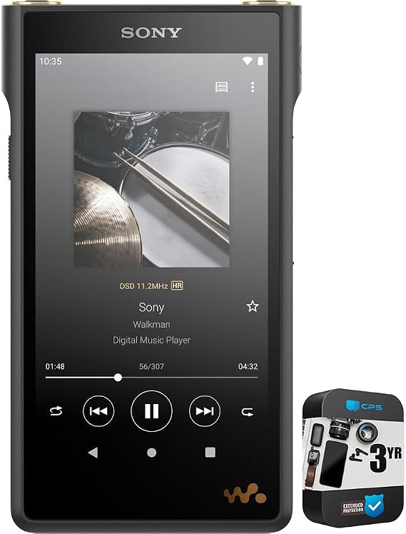 Sony NWWM1AM2 Walkman High Resolution Digital Music Player Black Bundle with 3 YR CPS Enhanced Protection Pack