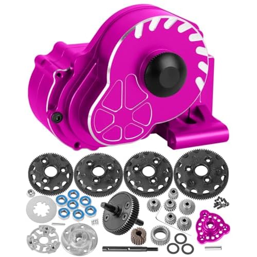 Metal Magnum 272R Assembled Transmission Upgrades Part for 110 SlashRustlerStampedeBandit 2WD VXL. Gearbox Transmission Bundle with Tooth Spur Gear Hops Up. #9495Pink