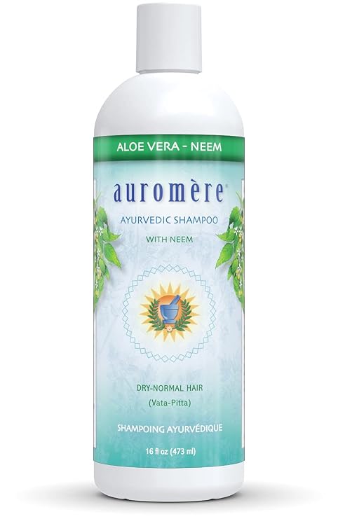 Auromere Ayurvedic Shampoo, Aloe Vera & Neem, Dry to Normal Hair - 16 Fl Oz