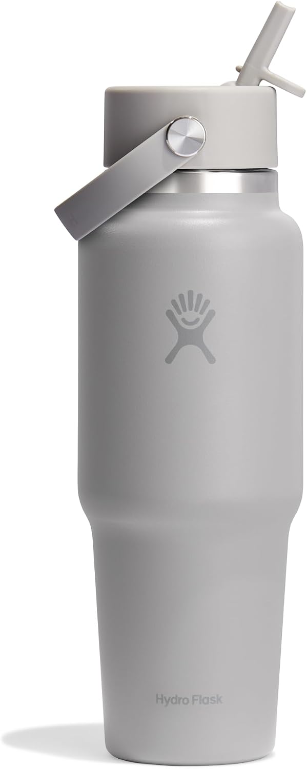 Hydro Flask - Travel Bottle 32oz - Insulated Stainless Steel Water Bottle with TempShield Vacuum Insulation and Leak-Proof Flex Straw Cap - Birch