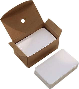 Astero Small Blank 3.5x2in Mini Index Cards & Flash Cards Blank Blank Business Cards to Write On Small Note Cards for Greeting Postcards Vocabulary Bookmarks DIY Messages (White, 100pcs)