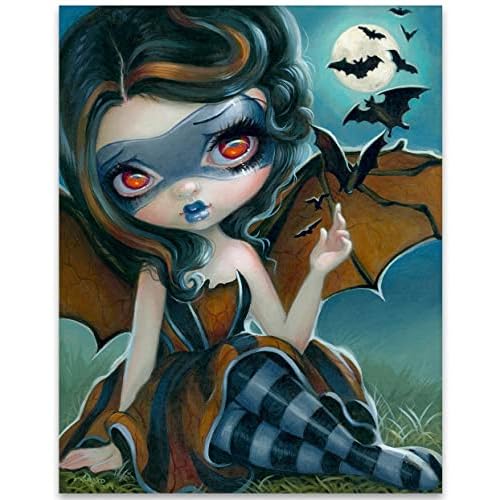 Strangeling Pipistrello Colorful Spiritual Magical Surreal Mysterious Gothic Artist Jasmine Becket-Griffith Painting Art Book Poster Artwork Decor With Realism Fantasy Fairytales