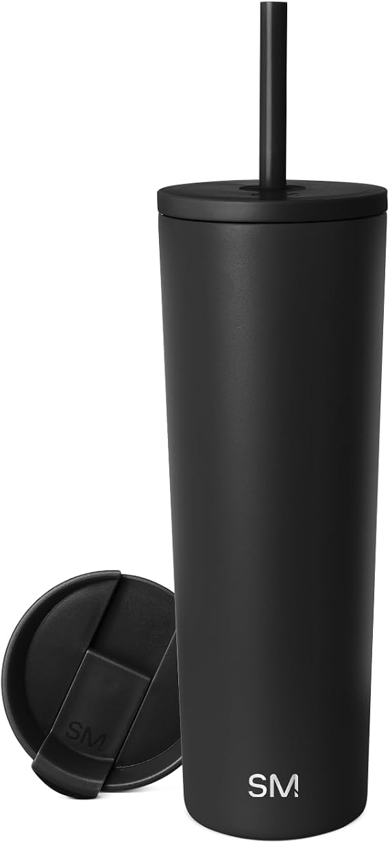 Simple Modern Iced Coffee Tumbler, Insulated | 28oz | Black