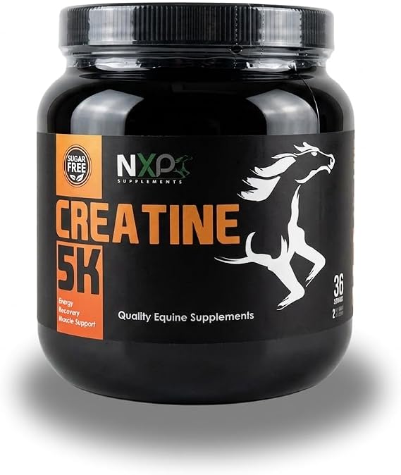 Creatine 5K Powder for Horses - 2 lb (36 Scoops / 18 Days Maintenance) | Pure Creatine Monohydrate ATP Energy, Muscle Strength & Recovery Support | Unflavored