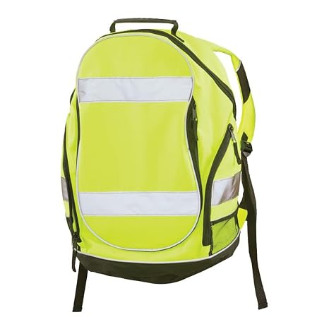 ERB Delta Plus WELBP1 Polyester Backpack, High Visibility Lime