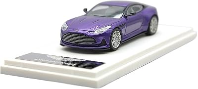 Metal Die Cast Toy Cars 1:64 for Aston Martin DB12 Purple Car Model Small Scale Ornaments Decoration Adult Collection for Home Or Office Decor