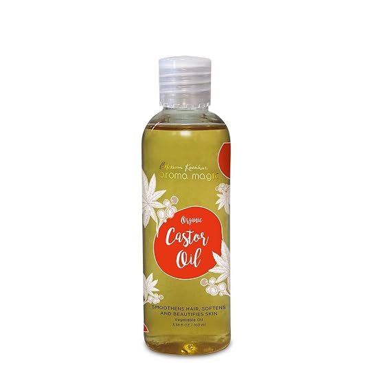 Aroma Magic Castor Oil | 6.76 Fl Oz (200 ml) | Cold Pressed | For Thicker Eyelashes, Eyebrows, and Dry Skin | Skin Moisturizer and Hair Care Oil for Aromatherapy