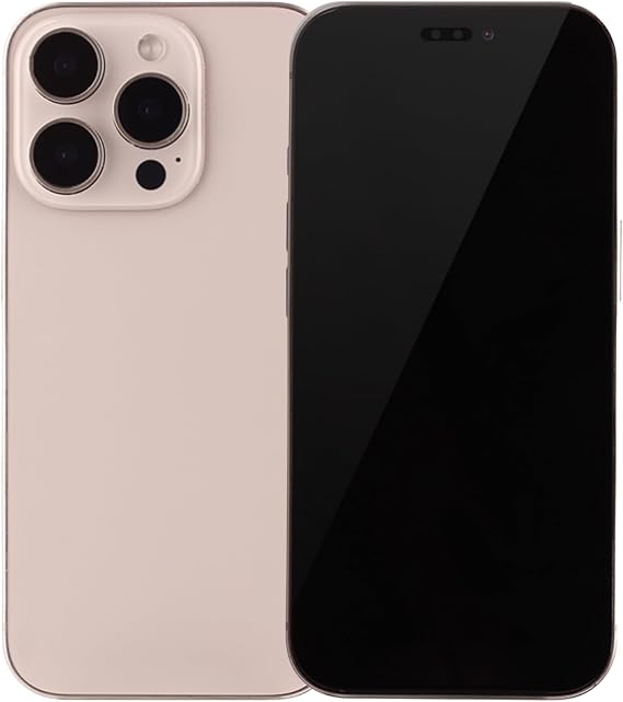 Exclusive Display Model iPhone 16 Pro Max Natural Titanium Black Screen Mockup Smartphone Dummy | Perfect for Display, In-store Display, and Photography Props as a Realistic Size