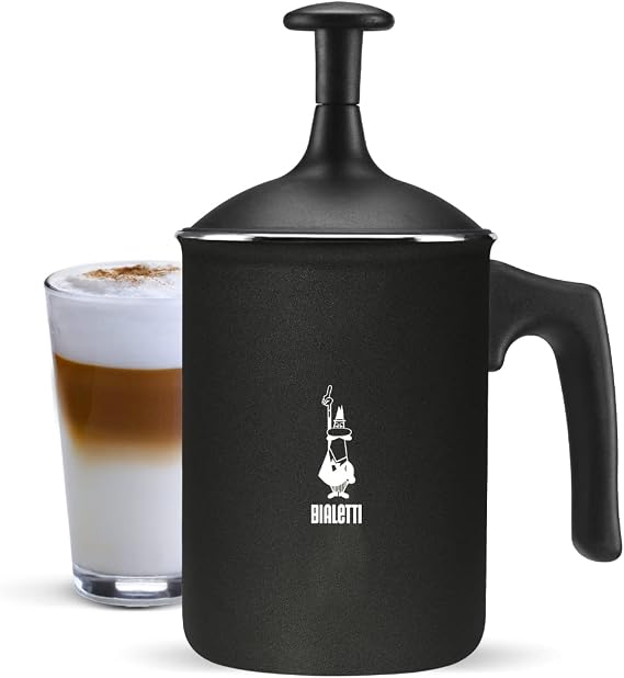 Bialetti Tuttocrema Aluminum, Black, 6 Water Glasses, 1L