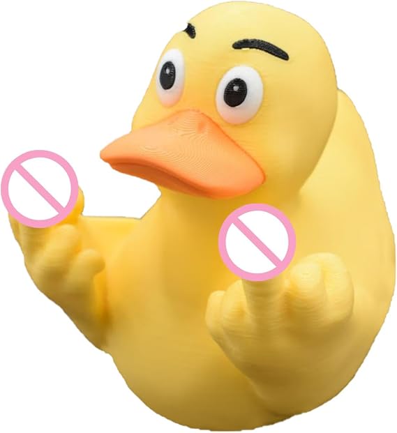 Middle Finger Duck | Little Duck Ornament - Funny Middle Finger Duck | Garden Statue | Cute Finger Duck Figurines Ornament - Rude Duck Car Interior Decor