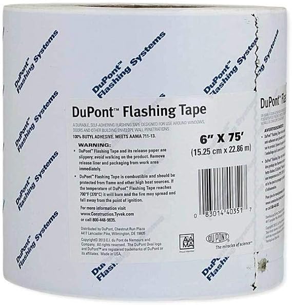 DuPont Tyvek Flashing Tape - 6" x 75' - 1 Roll