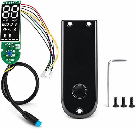 Alomejor Electric Scooter Dashboard, Digital Display for Real-time Data Digital Instrument Cover for commuters Urban Riders and Travelers