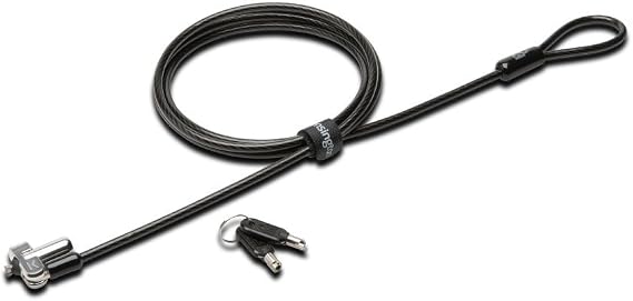 Kensington N17 Dell Laptop Lock - Keyed (K64440WW), Black and Silver, 1.1"x0.4"x0.4"