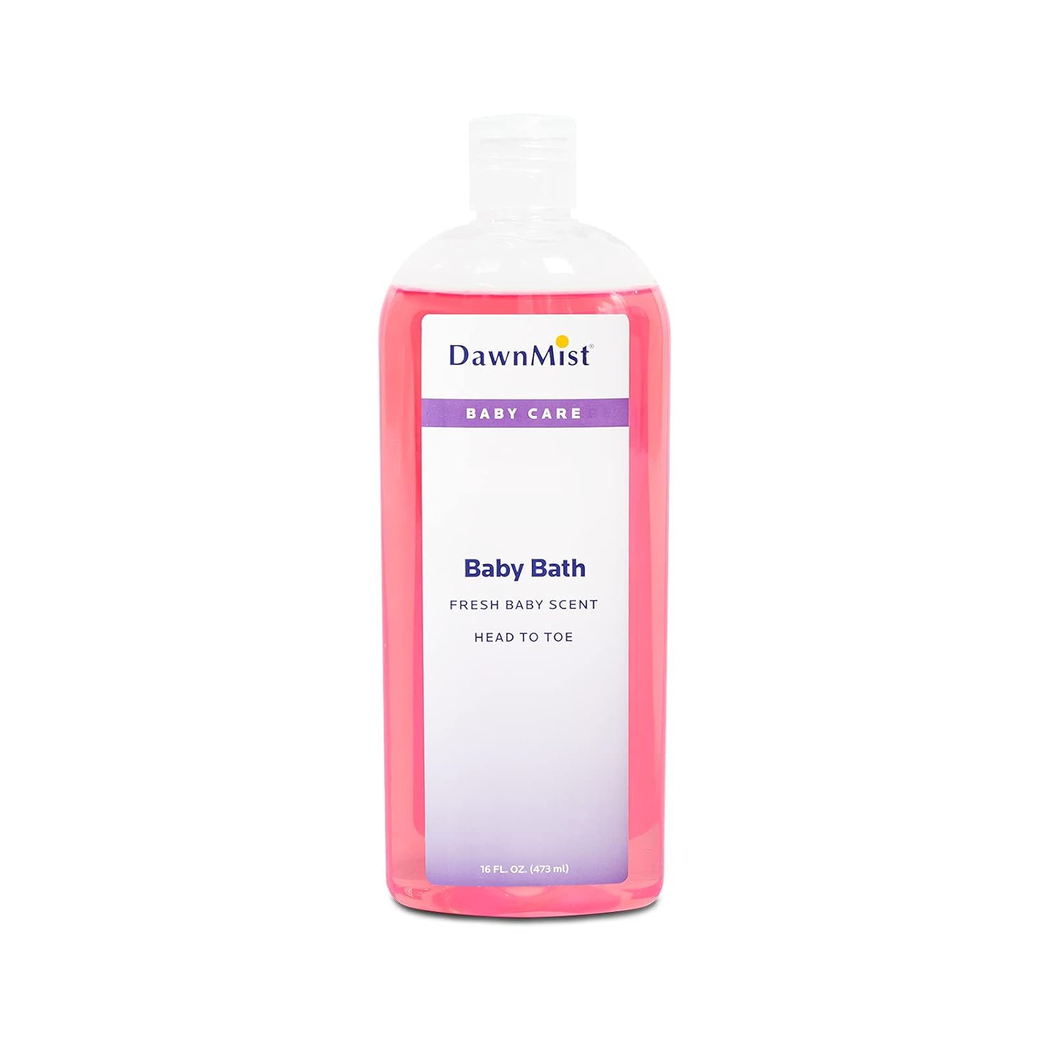 Dukal BB4548 Dawn Mist Baby Bath with Dispensing Cap, 16 oz. Bottle, Pack of 12