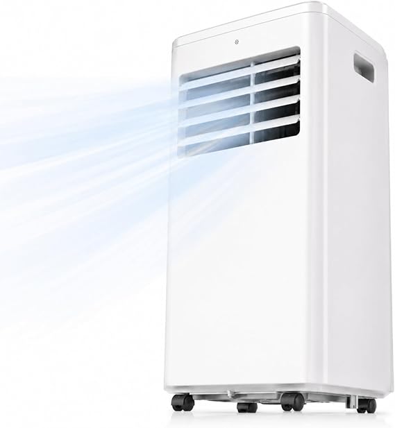 Coolblus 12000 BTU Portable Air Conditioners, 3-in-1 AC Unit Cools Up to 550 Sq.Ft. with Remote Control/Smart Sleep Mode/24Hrs Timer/Window Installation Kit & Filter Cleaning Brush, White-12000BTU