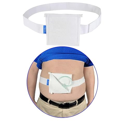 NEPPT G Tube Holder Belt Feeding Tubes Accessories G Tube Covers Peg Tube Gastrostomy Catheter Pd Dialysis Belt Pads Drainage Medical Abdominal Dialysis for Men Women(28"~37")