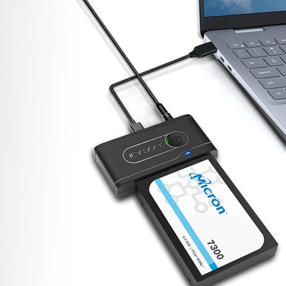 ICY DOCK USB 3.2 Gen 2 (10Gbps) to U.2 NVMe SSD Thunderbolt 4 Port Compatible Reader Adapter with USB-C+A Cables | EZ-Adapter Ex MB931U-1VB R1