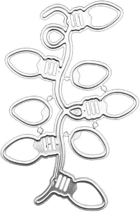 Metal Christmas String of Lights Die Cuts New Year Lantern Cutting Dies Embossing Stencils for Scrapbooking DIY Album Paper Cards Art Craft Decorative