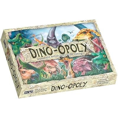 Late for the Sky Dino-Opoly Dinosaur Property Trading Board Game for Families & Kids, Ages 8, 2-6 Players, Educational Strategy Fun, Great Gift for Game Night