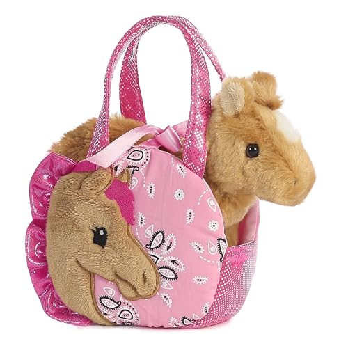 Aurora World Fancy Pals Pretty Pony Pet Carrier Pink, 5.5