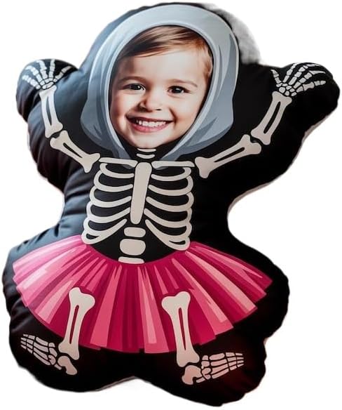Custom Skeleton Girl Pillow for Kids