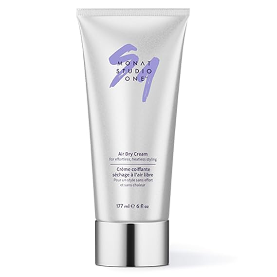 MONAT STUDIO ONETM Air Dry Cream - Soft, Hair Styling Cream for touchable hold and Humidity Protection. Hair Frizz Control for All-Hair Types and no heat needed - Net Wt. 177 ml / 6 fl. oz.