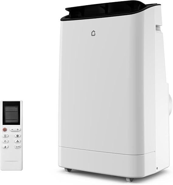 14,000 BTU Portable Air Conditioner, Portable AC Unit for Bedroom, Fast Cooling Quiet Air Conditioners Cools 750 Sq.Ft, 4 Modes & Window Kit, Sleep Mode, 24H Timer, White Cover