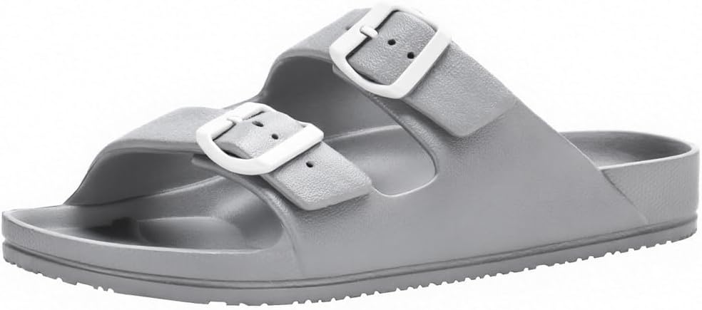 Temi Women's Wide Width Slide Sandals with Adjustable Buckles