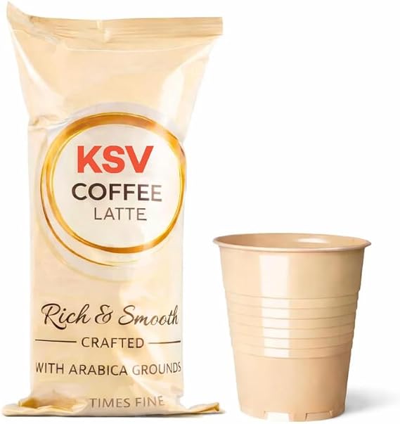Instant Latte Coffee | In Cup Vending Machines | Camping | Travel | 73mm | INCUP KLIX Drinks (Latte - 20 CUPS (1 SLEEVE)