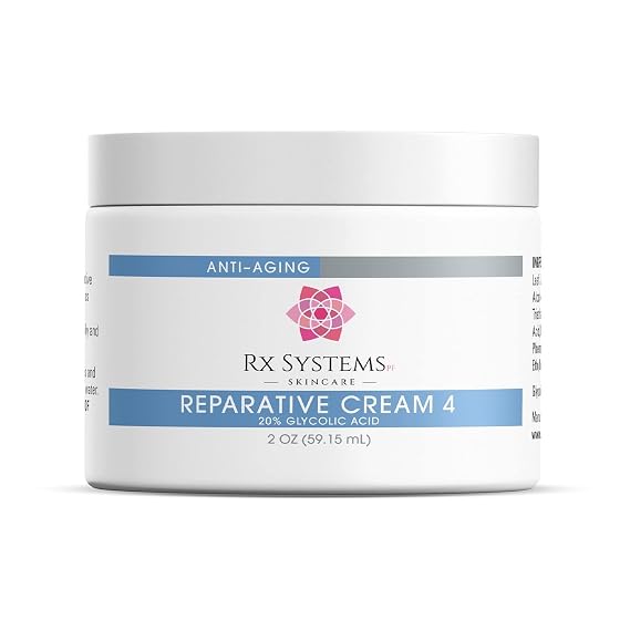 PF Reparative Cream 4, 20% Glycolic Acid Cream, Firming glycolic acid cream for Face, Neck, and Chest. Anti Aging Face Cream for Women and Men.