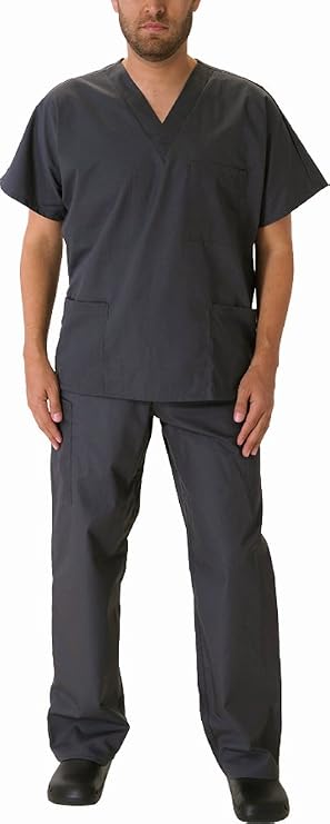Mens EDS Medical Dental Uniform - Premium Scrubs Set XXS - 3XL