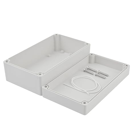 Plastic Electrical Junction Box,IP67 Outdoor Waterproof Project Boxes Universal Enclosure,SuperInk DIY Case,ABS Waterproof/Fireproof Electrical Connection Box,6.2x3.5x2.3 Inch (158X90X60mm),White