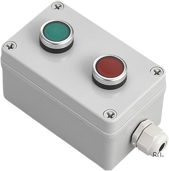 Multiple Specifications with Button Switch Box Emergency Stop Start Switch Alarm self-Locking Motor Control Box Customization(2)